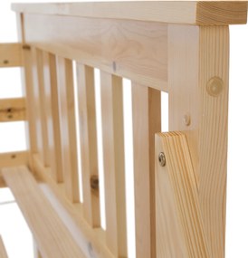 Kinyitható emeleteságy, természetes tűnyalábos fenyő, LUINI