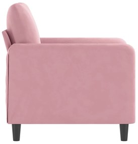 vidaXL rózsaszín bársony kanapéfotel 60 cm