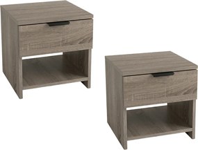 HAVANA éjjeliszekrények (2 db), szarvasgomba tölgy