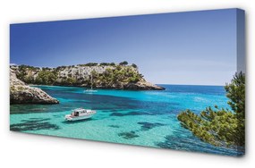 Canvas képek Spanyolország Cliffs tenger partján 125x50 cm