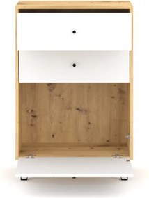 Szekrény Artisan tölgy / fehér matt színkombinációban – BILBAO BL18