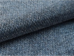 Kék kárpitozott ágyneműtartós franciaágy ágyráccsal 160x200 cm Mano – Makamii