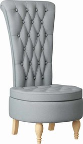 vidaXL Papucs fotel Világosszürke 56,5 x 70 x 110 cm szövet