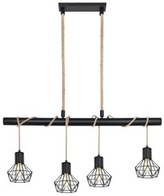 Globo 54017-4H - Csillár zsinóron PRISKA 4xE27/60W/230V