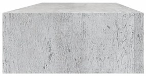2 db betonszürke MDF falra szerelhető fiókos polc 60x23,5x10 cm