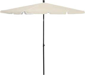 vidaXL homokszínű napernyő rúddal 210 x 140 cm