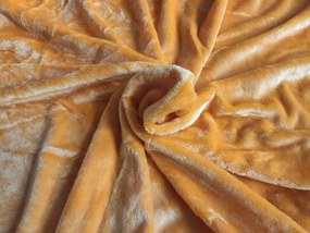 Mézsárga sztreccs mikroplüss lap 90x200cm TiaHome