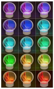 LED mozgó homokkép - zöld