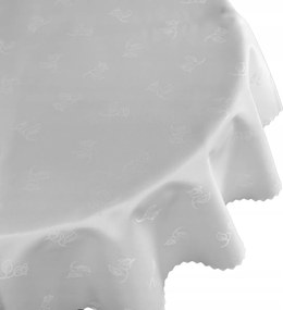 Abrosz Foltálló Asztal Szentségimádás Fehér Virágok Rózsa Kör átm. 80 cm