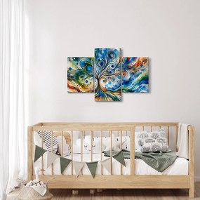 Kép – Színes energikus fa (90x60 cm)