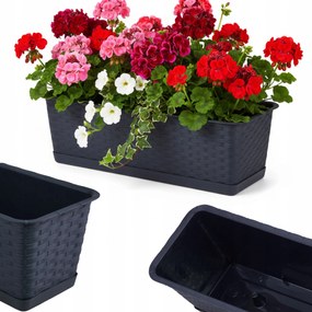 Ratolla erkélyláda állvánnyal ISR500P Téglalap alakú virágtartó