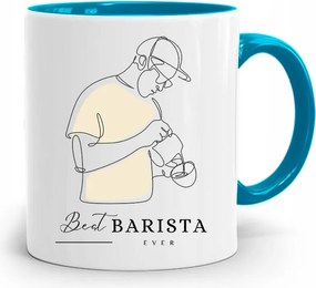 Barista Kávézó Bögre Kék nyomott mintával