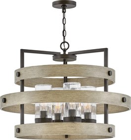 Quintiesse klasszikus csillár riverwood barna fa elsqn-riverwood4 IP44