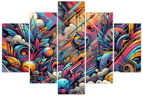 Kép - Színes graffiti (150x105 cm)