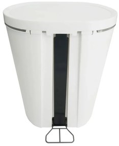 Denox Pedálos szemetes 25 l, ovális, fehér, 25 l