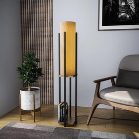 Shelf Lamp - 8130 Enteriőr dizájn Állólámpa Fekete Arany 25x20x130 cm