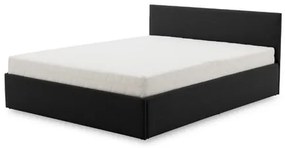 Kárpitozott LEON ágy bonelrugós matraccal, mérete 160x200 cm Fekete