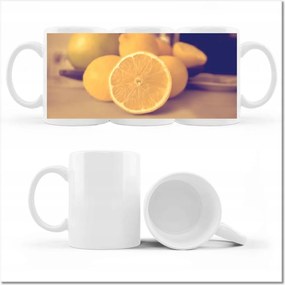 Oldschool Citrom mintás bögre