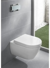 Villeroy & Boch 9M68S101 - SUBWAY 2.0 lassan záródó WC-ülőke, fehér