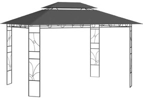 Antracitszürke pavilon 4 x 3 x 2,7 m 160 g/m²