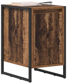 vidaXL Éjjeli asztal 2 pcs Öreg fa 39,5 x 30 x 50 cm Faanyag