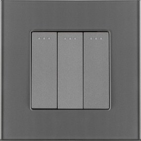 Lépcsőkapcsoló Hármas Üveg Szürke Hamu Antracit Miuun