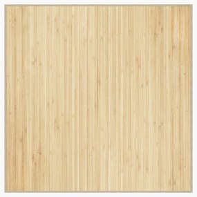 világos természetes bambusz négyzet alakú szőnyeg 100 x 100 cm