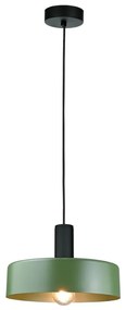 Csillár zsinóron HAKI 1xE27/60W/230V zöld/fekete