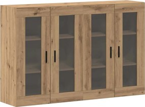 vidaXL Fali Szekrények 2 pcs kézműves tölgy 69,5 x 34 x 90 cm Faanyag