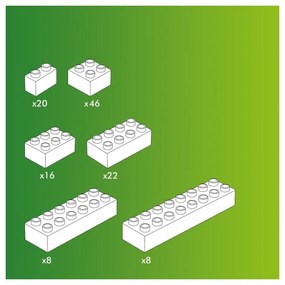 Snow építőkocka szett golyópályához, 120 db-os - Hubelino