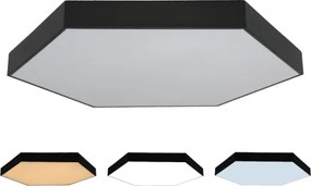 LED mennyezeti lámpa LED/200W/230V 3000/4000/6500K átm. 100 cm fekete