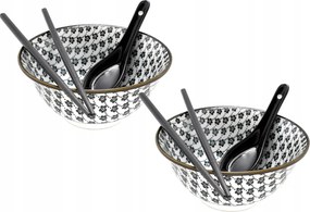 2 db-os tál szett kanállal és pálcikákkal Same 400ml Box