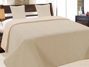 Kétoldalas Ágytakaró Vigo Steppelt Rózsaszín Világosszürke 220x240 cm+ 2 párnahuzat