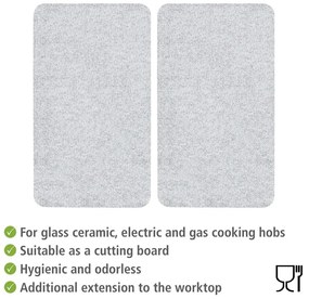 Edzett üveg tűzhely fedőlap szett 2 db-os 52x30 cm Transparent – Allstar