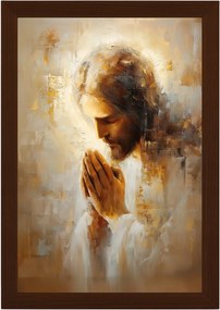 Poszter Keret Fa Jézus Krisztus Imádság Vallásos Művészet 40x60