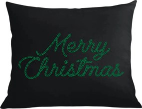 Karácsonyi párna párnahuzat felirat zsinórral Merry Christmas különböző színek