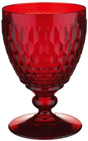 4 pohár víz készlet, Villeroy & Boch, Boston, 400 ml, kristályüveg, piros