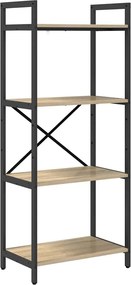vidaXL Könyvespolc Sonoma tölgy 56 x 34 x 133,5 cm Faanyag