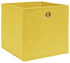 4 db sárga nem szőtt szövet tárolódoboz 28 x 28 x 28 cm