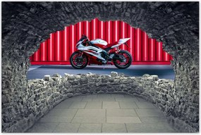 Poszter 60x40 Fehér-piros Yamaha