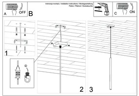 Sollux SL.1170 - Csillár zsinóron PASTELO 1xG9/8W/230V arany