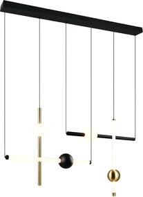 Fekete-aranyszínű LED dimmelhető függőlámpa Melita – Trio