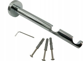 Függönykarnis tartó 19+19mm dupla Fém Techno Króm