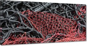 Vászonkép 180x90 Vörös halászháló