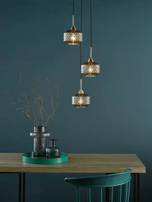 Dar Lighting glamour modern függeszték fabrienne szatén nikkel darfab0338