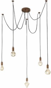 TRIO 310100562 CORD Többágú Függesztett Lámpa Réz E27 IP20
