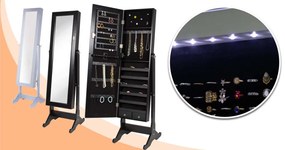 Tükrös ékszertartó szekrény