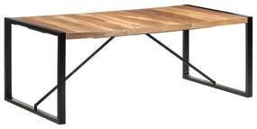 Paliszander felületű tömör fa étkezőasztal 200 x 100 x 75 cm