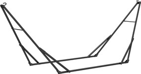 Outsunny összecsukható függőágytartó — állítható 175–290 cm, hordozható acélszerkezet hordtáskával, 120 kg teherbírás (fekete) | Aosom