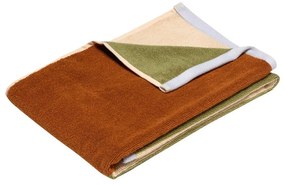 Barna frottír pamut törölköző 50x100 cm Block – Hübsch